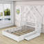Lit standard en bois avec 2 tiroirs et lattes Fabrizia-2095317440
