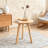 Round Side Table, Solid Wood Accent End Table with Stable 3-Leg Base for Living Room Bedroom Small Spaces-1105803142