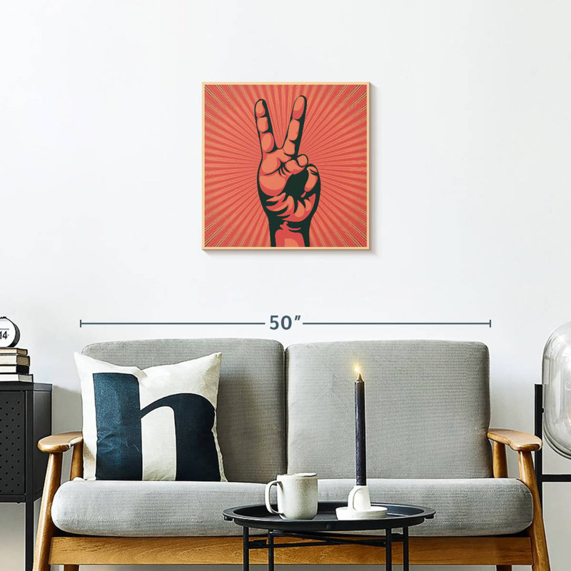 Khyia Retro Hand Peace Sign
