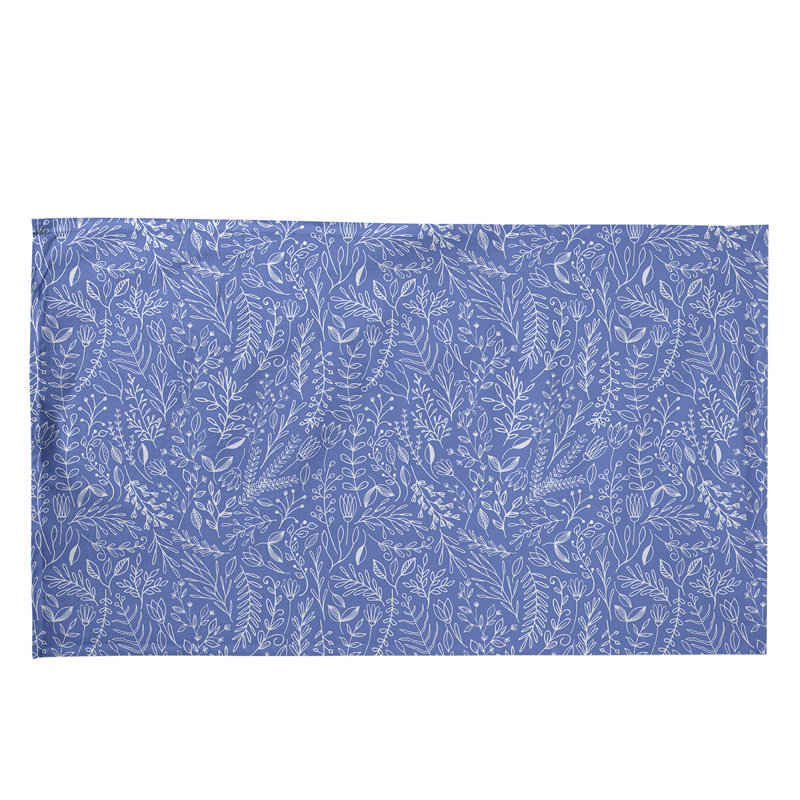 Serviette de thé à motif floral classic ditsy Mcguigan, Polyester sergé, Bleu marine