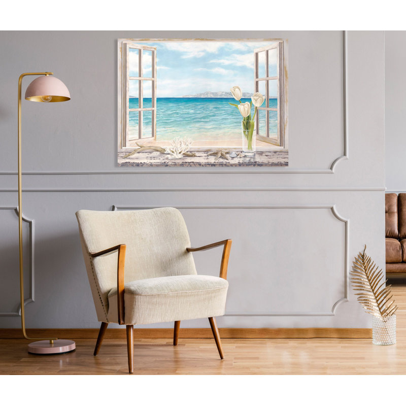 Ocean View by Remy Dellal - Wrapped Canvas Painting, 60cm H x 80cm W x 4cm D