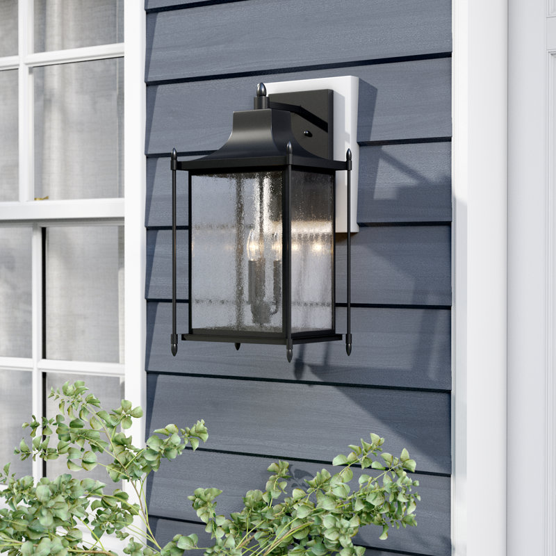 Dunnmore 3-Light Outdoor Wall Lantern in Black
