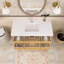 Meuble-lavabo mural simple 48 po avec plateau en marbre