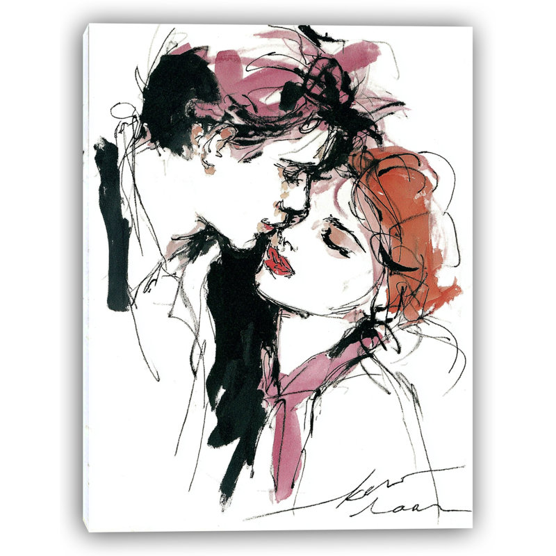 Art mural romantique sur toile tendue, H 40 po x l 30 po