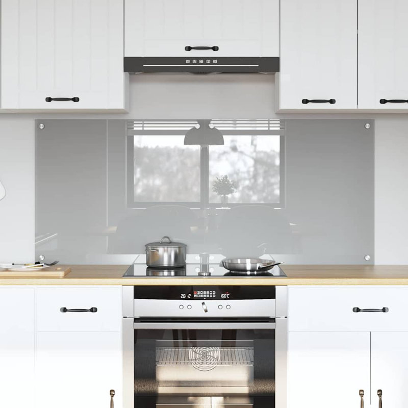 Kitchen Backsplash, 60cm H x 70cm W, Light Grey
