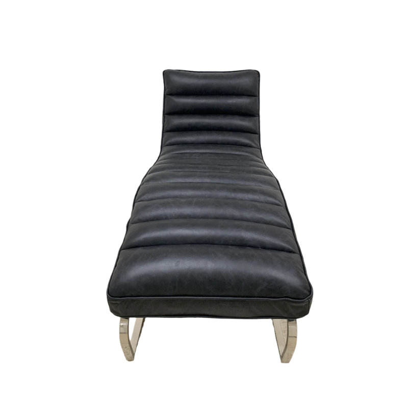 Méridienne en cuir Plano Modern, Ardoise