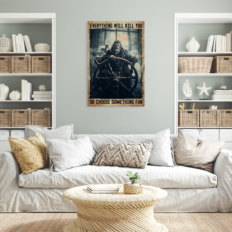 Captain So Choose Something Fun - 1 Piece Rectangl " Captain So Choose Something Fun ", 36" H x 24" W x 1.25" D
