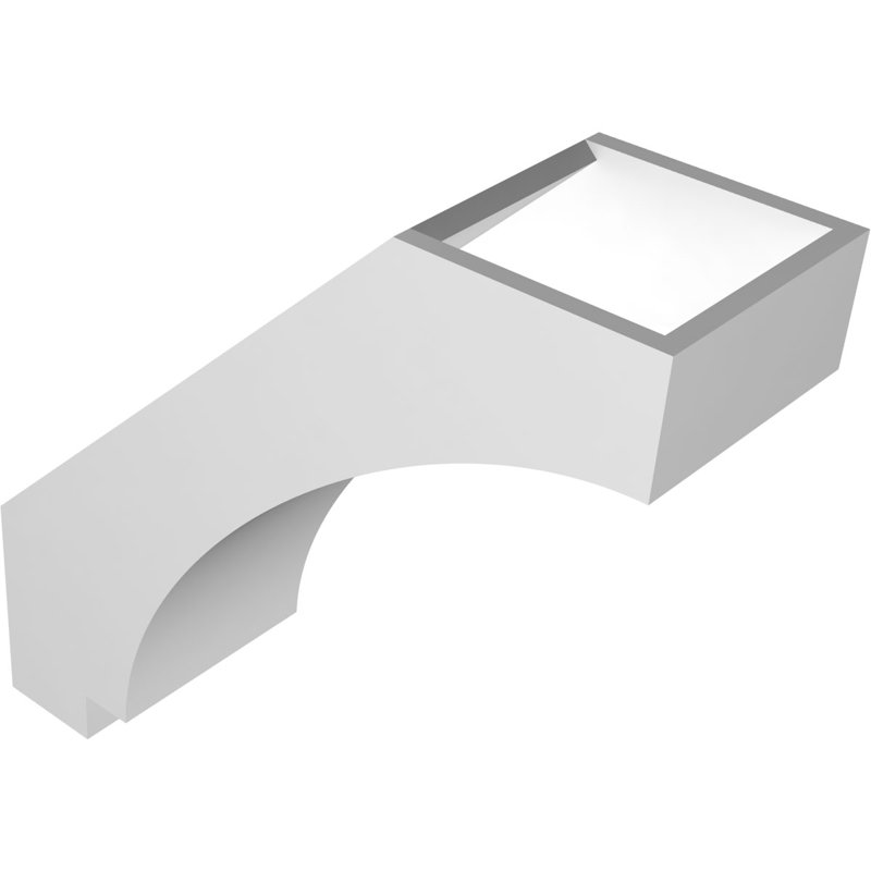 Attelle de genou en PVC de qualité architecturale 5 po x P 14 po x H 14 po, H 14 po x l 5 po x P 14 po