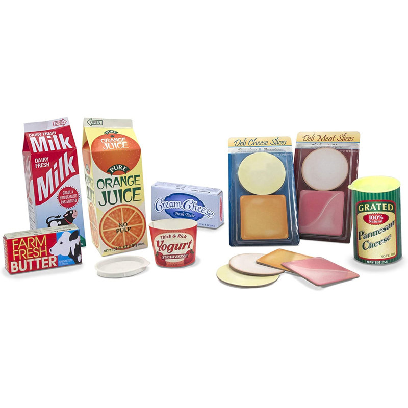 Let's Play House! Preschool Pretend Grocery Shopping Accessories with Kitchen Accessories