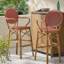 Extérieur et aluminium français, rouge, siège de 29,5 po, rouille, jardin et partie de 2 pour utilisation, aluminium, preuve, caractéristique