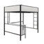 Lit mezzanine double avec bureau et tablettes-620870733