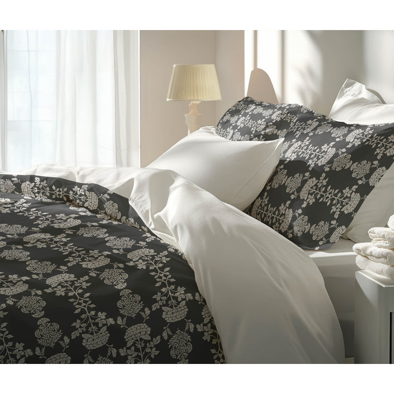 Ensemble d'édredon léger pia, Gris anthracite, Édredon très grand + 2 taies décoratives très 