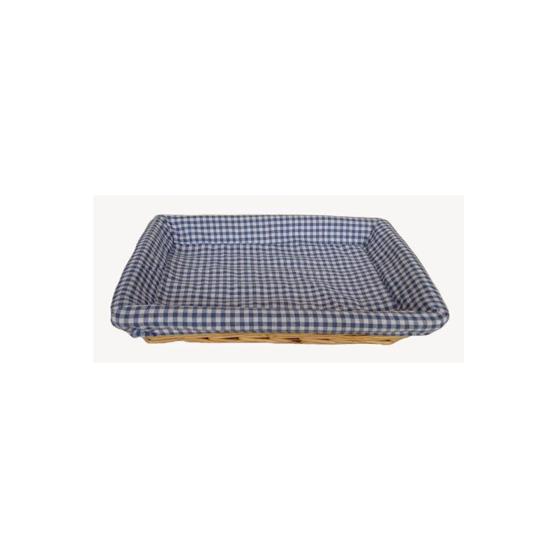Yvonne Wicker Tray, Blue