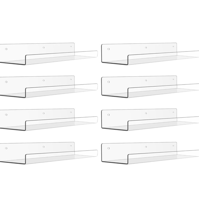 Paquet de 8 tablettes flottantes en acrylique transparent