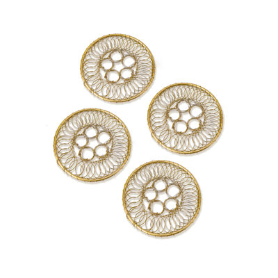 Gilded Lattice Petal Coasters – Set of 4