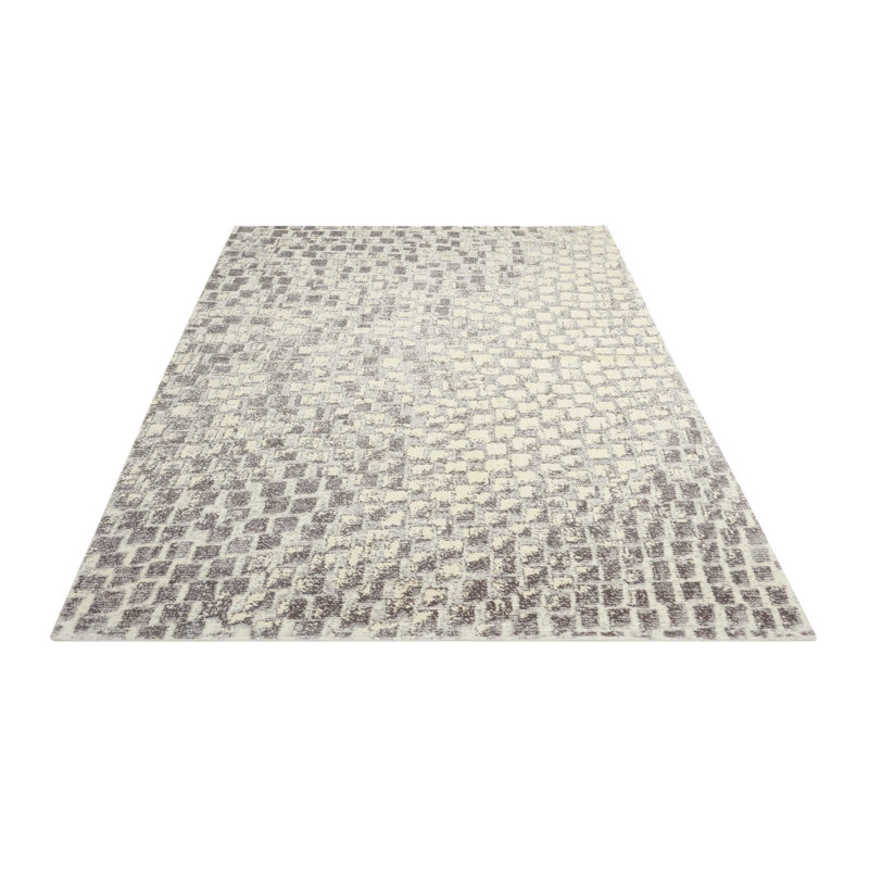 Tapis en laine Baronets / crème Luxcelle, Rectangle 7 pi 9 po x 9 pi 9 po