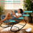 Outdoor Rocking Chair Cushion Replacement, Thick 6.3" Waterproof Patio Egg Chair Seat Pad-1468009087