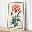 Carnation in Red Botanical - Wrapped Canvas-205798773-205798775