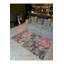 Tapis décoratif tissé à motif abstrait multicolore lavable à la machine