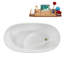 Baignoire autoportante 51 "avec drain interne Streamline-101686560
