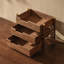 Organisateur de bureau coulissant en bois de noyer noir, rangement de bureau coulissant à 3 niveaux pour cuisine de salle de bain garde-manger.