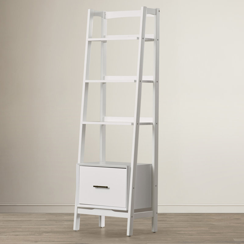 Bibliothèque étagère H 70,13 po x l 22,13 po Stiles, H 70 po x l 22 po x P 15 po, Blanc