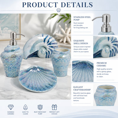 Ceramic Bathroom Accessories Set