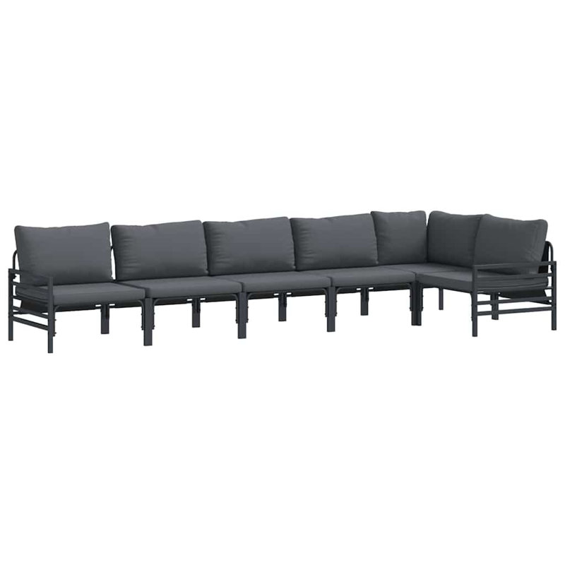 Vidaxl Garden Sofa Set 6 Pcs Anthracite Steel