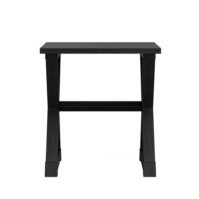 Table d'appoint - Table de bout - Table d'appoint - Carré - Table de chevet - Placage noir 22 po x 23,50 po x 23,50 po