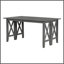Ensemble de salle à manger 6 pièces en bois massif avec 4 chaises et banc pour la salle à manger (gris)
