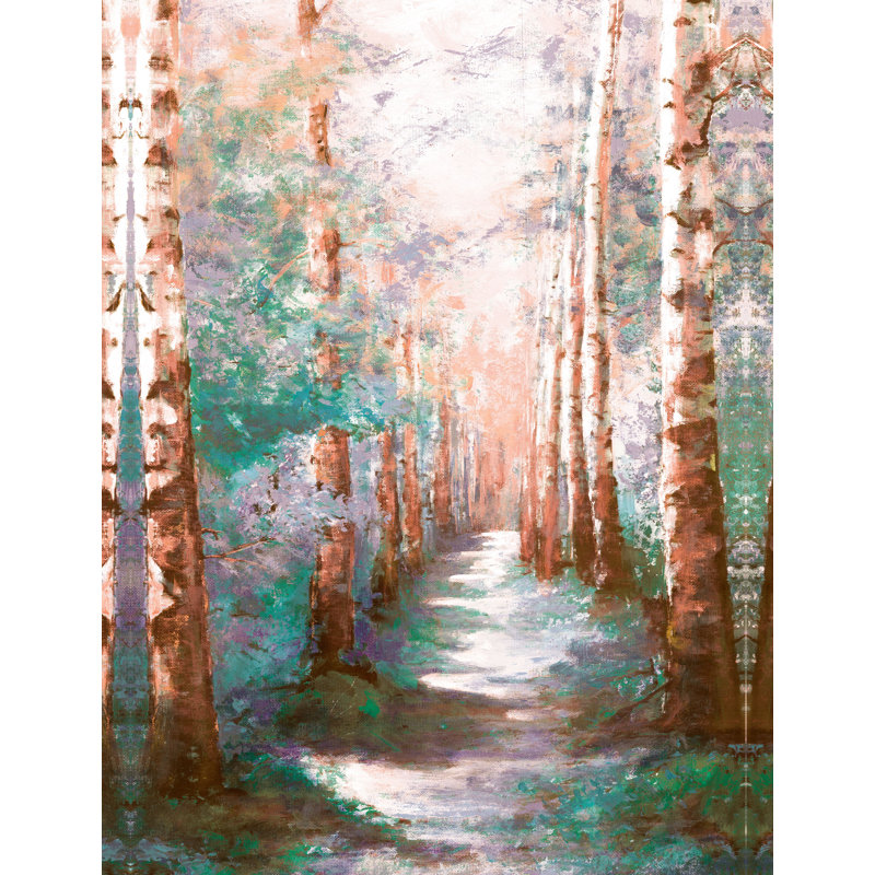 Redwood Forest Path - Painting Print, 30cm H x 20cm W, Wrapped Canvas