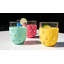 Verre à vin sans pied en acrylique Party Flower - bleu - 15,5 oz