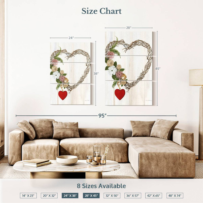 Hardie Rustic Valentine Heart Wreath I