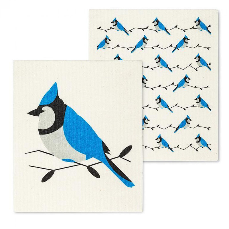 Set Of 2 Blue Jays Dishcloth