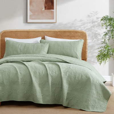 HLC.ME Benji - 3 Piece Quilt Set, Lightweight Bedspread Coverlet Quilt