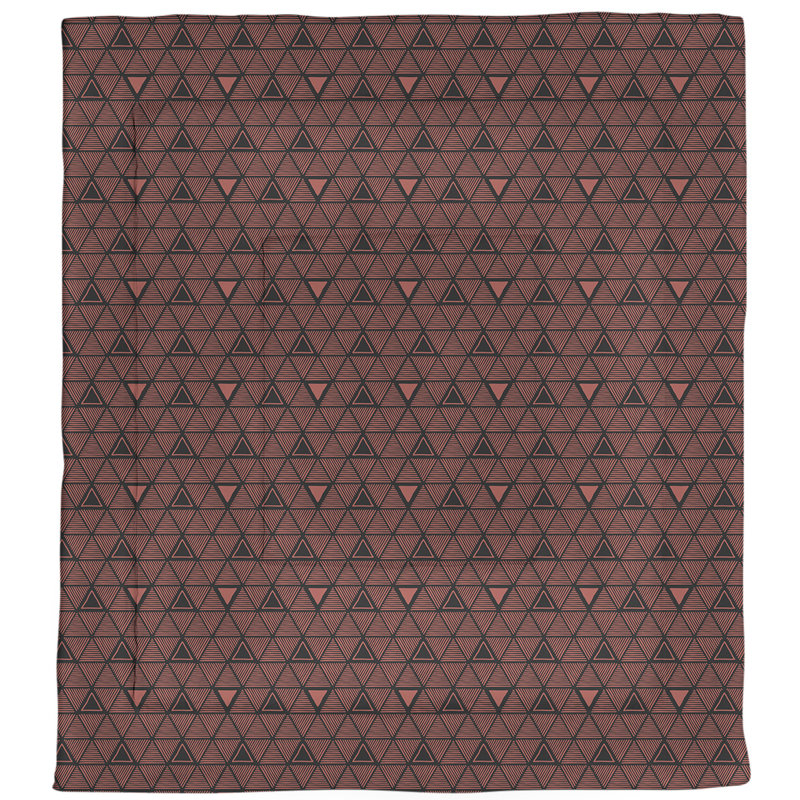 Édredon en microfibre réversible Patricia Geoffrey, Édredon simple, Rouge/noir