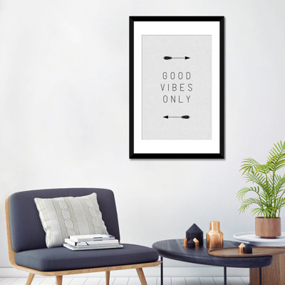 Good Good Vibes Only Arrow par Orara Studio - Impression sur toile tendue sur châssis