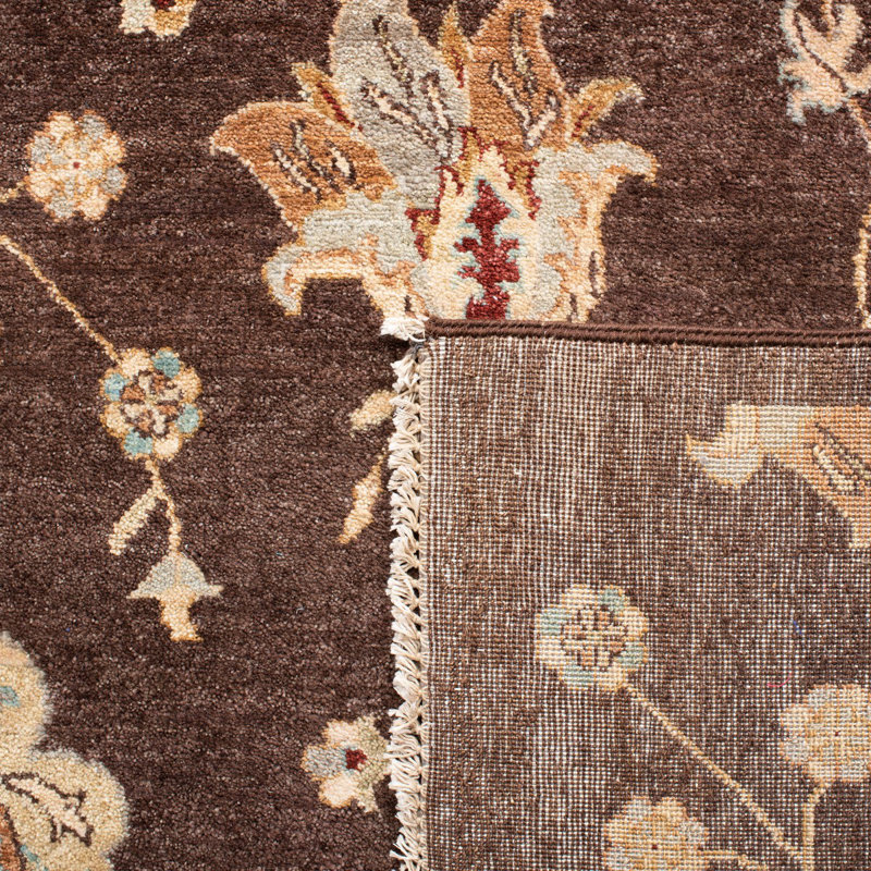 Tapis floral en laine noué à la main Agra, Rectangle 9 pi x 12 pi