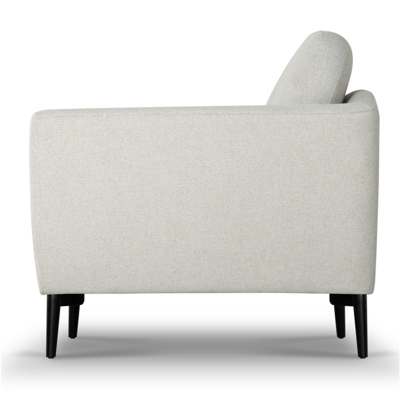 Tyndall Upholstered Armchair, Beige Performance Basketweave