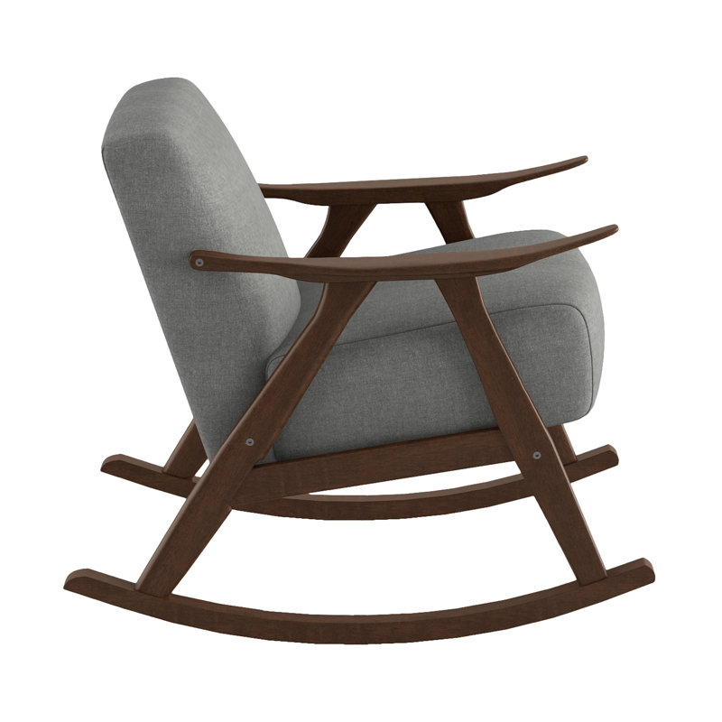 Chaise berçante Currelly, 100% polyester gris