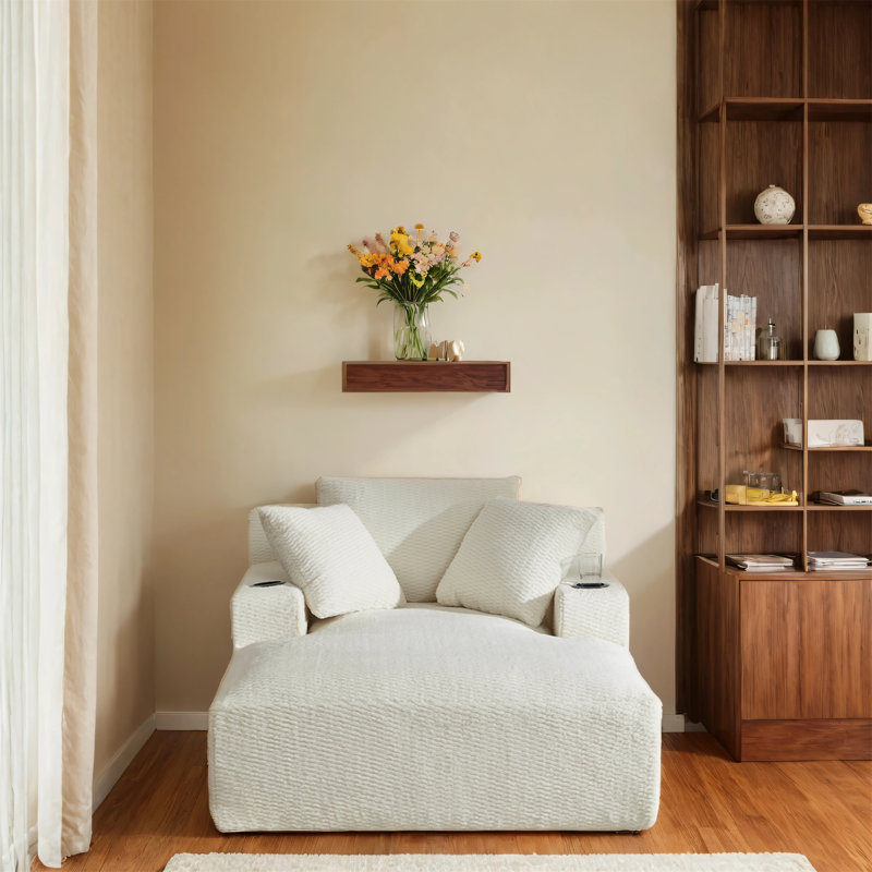 Extra-large Recliner, Comfortable Sofa Bed, White