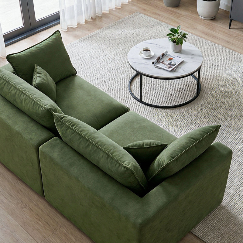 Canapé modulaire Cloud I, 2 sièges, Vert