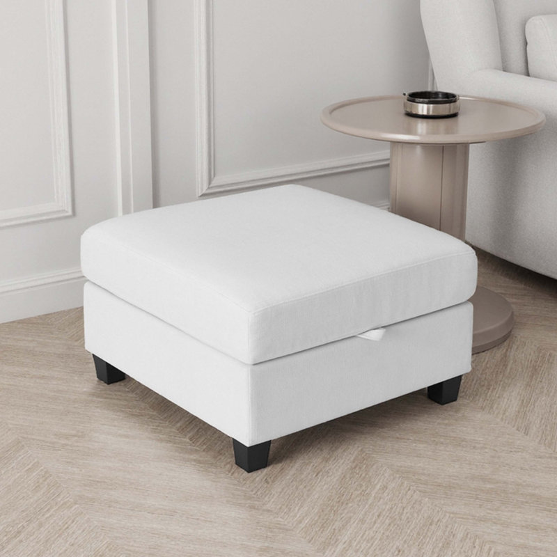 Repose-pieds de rangement modulaire blanc 29,5 po