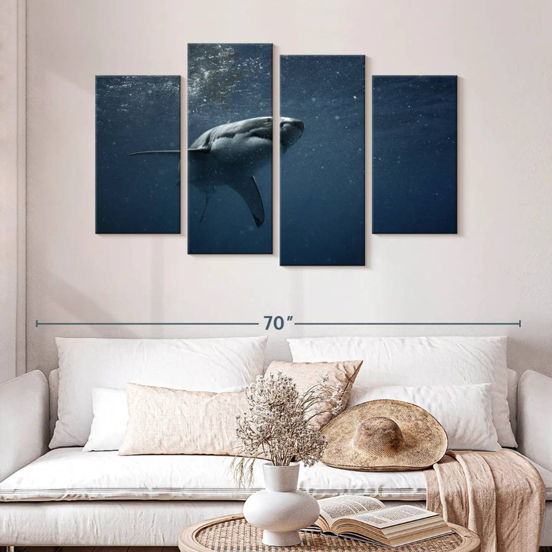 Brampt Great White Shark, 32'' H x 52'' W