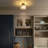Aurevia 1-Light Sculpted Clear Glass Flush Mount Ceiling Light