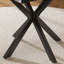 Table de salle à manger rétractable, table de salle à manger ronde, table de salle à manger extensible, base en acier au carbone pour 6 personnes, mobilier de salle à manger moderne et simple en placage de bois massif (de 42 po à 58 po)