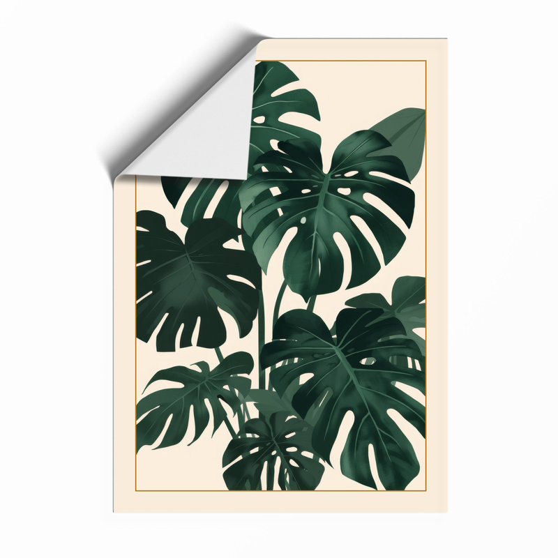 Monstera Foliage Botanical - Print, Unframed, A4 - 29.7 x 21.0 cm
