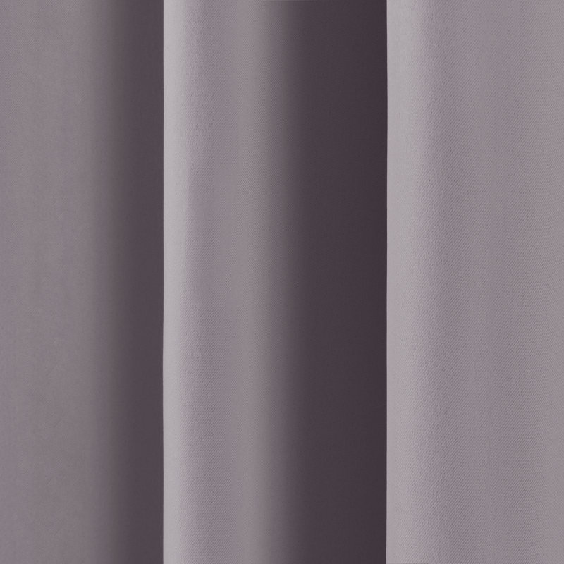 Schaeffer Solid Blackout Thermal Grommet Curtain Panels, 52" W x 63" L, Dove