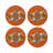 Zebra Seeing Double Orange Tabletop Set