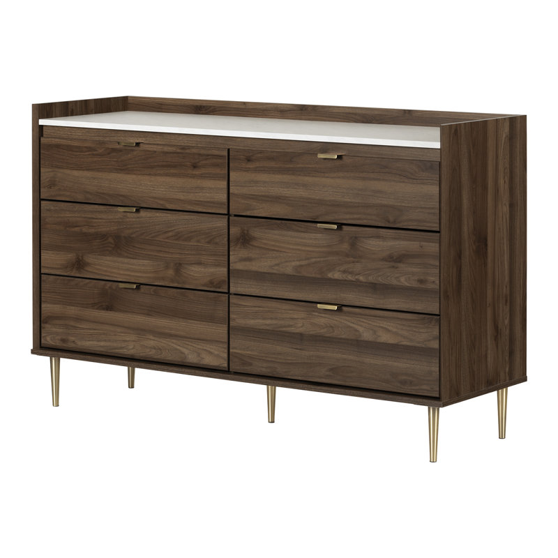 Hype 6-Drawer Dresser, Walnut